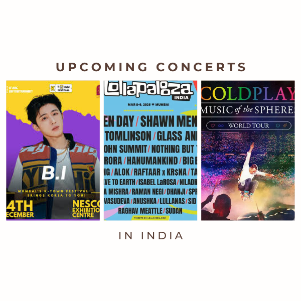 Upcoming International Concerts in India 2024-2025: Coldplay, Dua Lipa, Lollapalooza, and More!