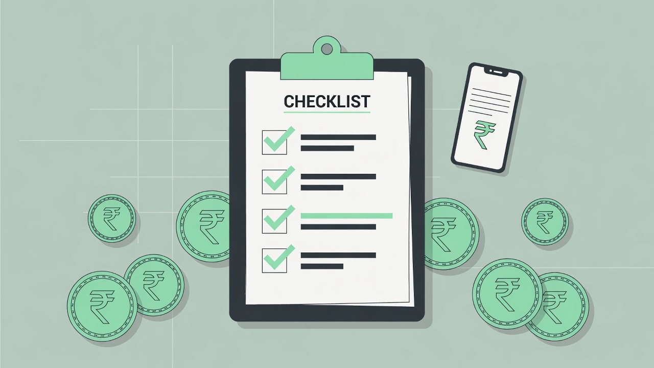 India EMI + exchange prep checklist visual