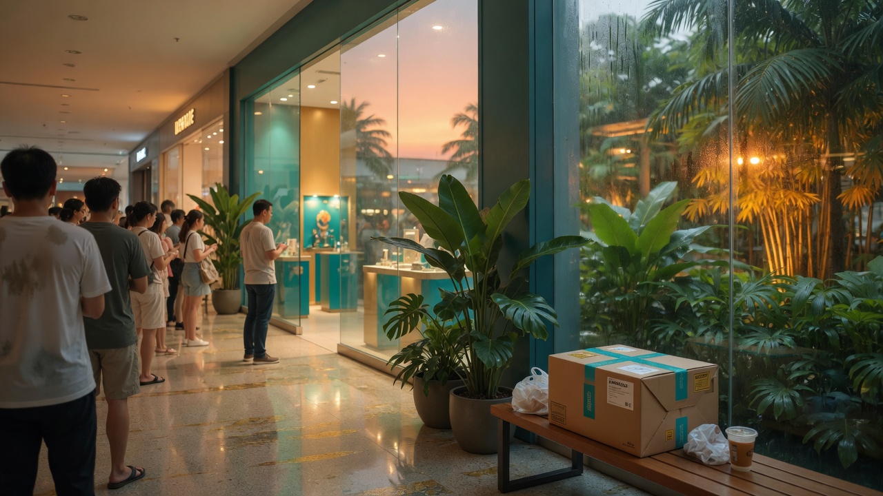 Singapore flagship launch weekend store queue vs delivery checklist