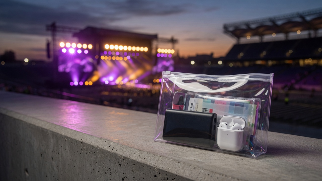 US stadium concert clear-bag and power bank rule checklist before tour date