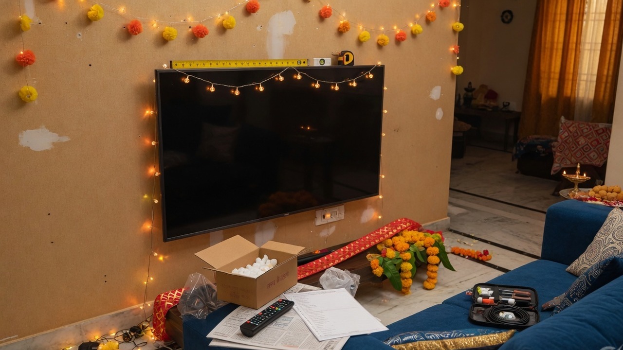 India Festive TV Sale: Wall-Mount and Delivery Checklist Window